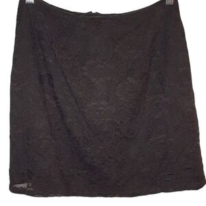 The Limited Y2K Lace Mini Skirt Black Womens Size 6 Office Siren Moody‎ Romance
